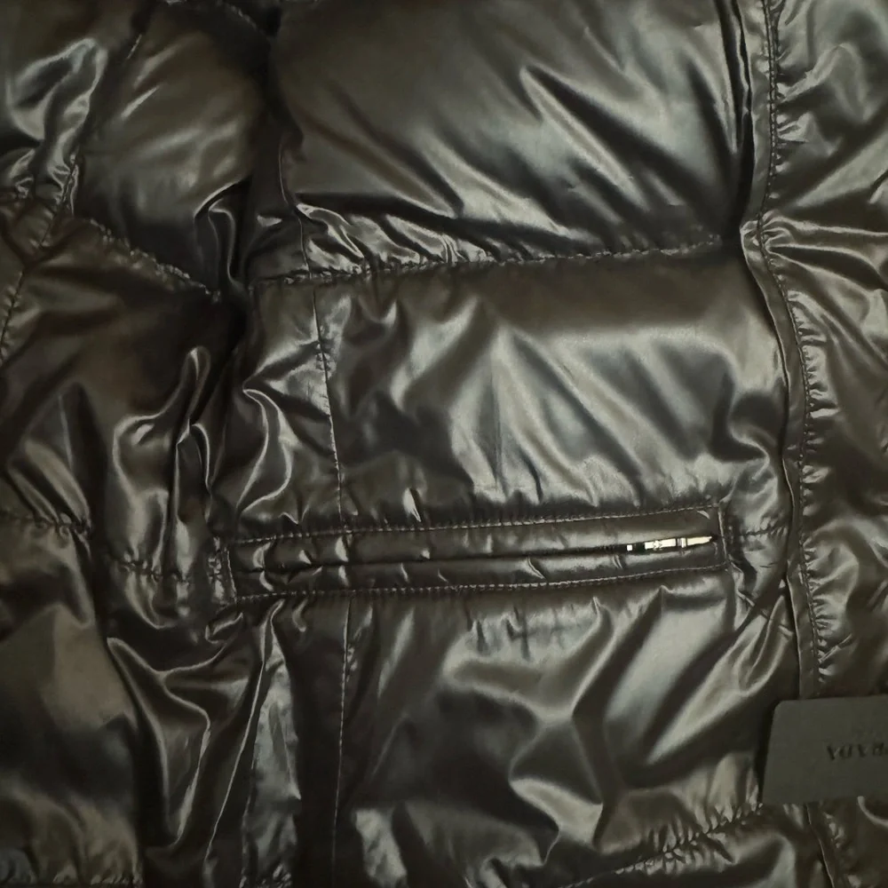 Prada Black Jacket with Silver Zipper - Picture 3 of 6